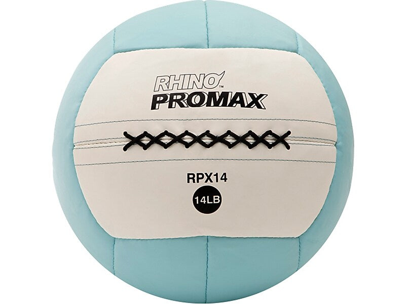 Champion Sports RHINO Promax Medicine Ball, Light Blue/White, 14 Lbs. (RPX14)