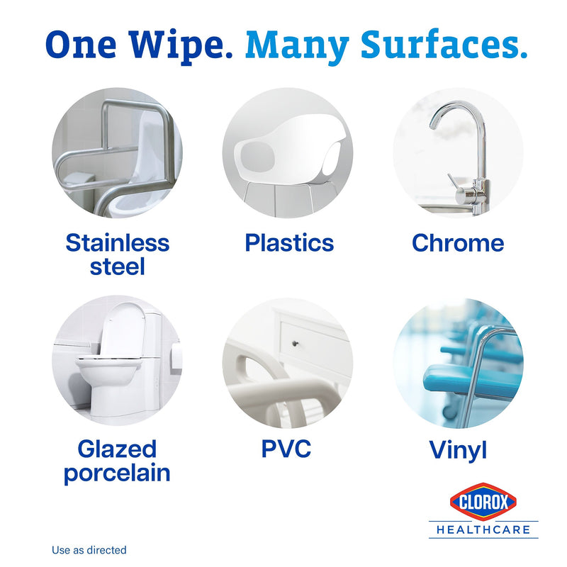 Clorox Healthcare VersaSure Cleaner Disinfectant Wipes Refill, 110 Wipes/Container (31761)