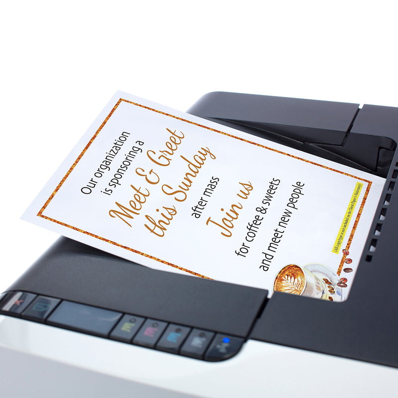 Great Papers Latte Coffee Beans Everyday Letterhead, Multicolored, 50 Sheets/Pack (2025009)