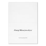 "Friendly Welcome" Welcome Card w/ Silver Lined White Envelope, 50/BX