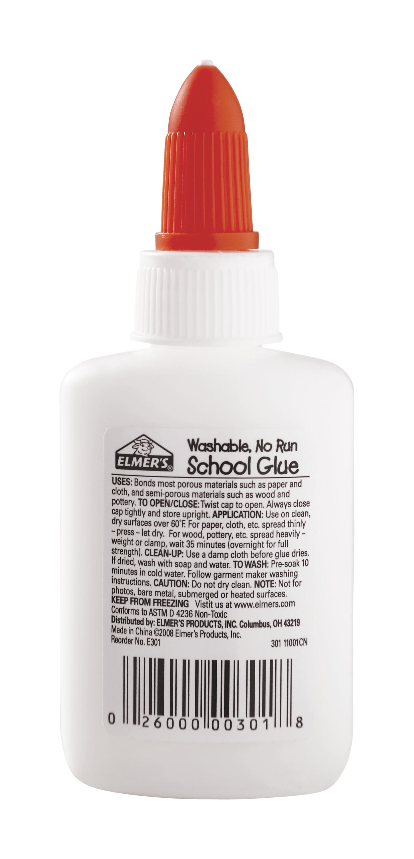 Elmer's Washable Removable School Glue, 1.25 oz., White (E301)