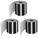 Carson Dellosa Education Rolled Straight Border, 2-1/4"x 65', Black and White Vertical Stripes, 3/Bundle (CD-108476-3)
