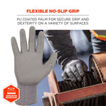 Ergodyne ProFlex 7024 PU Coated Cut-Resistant Gloves, ANSI A2, Gray, Small, 12 Pair (10392)