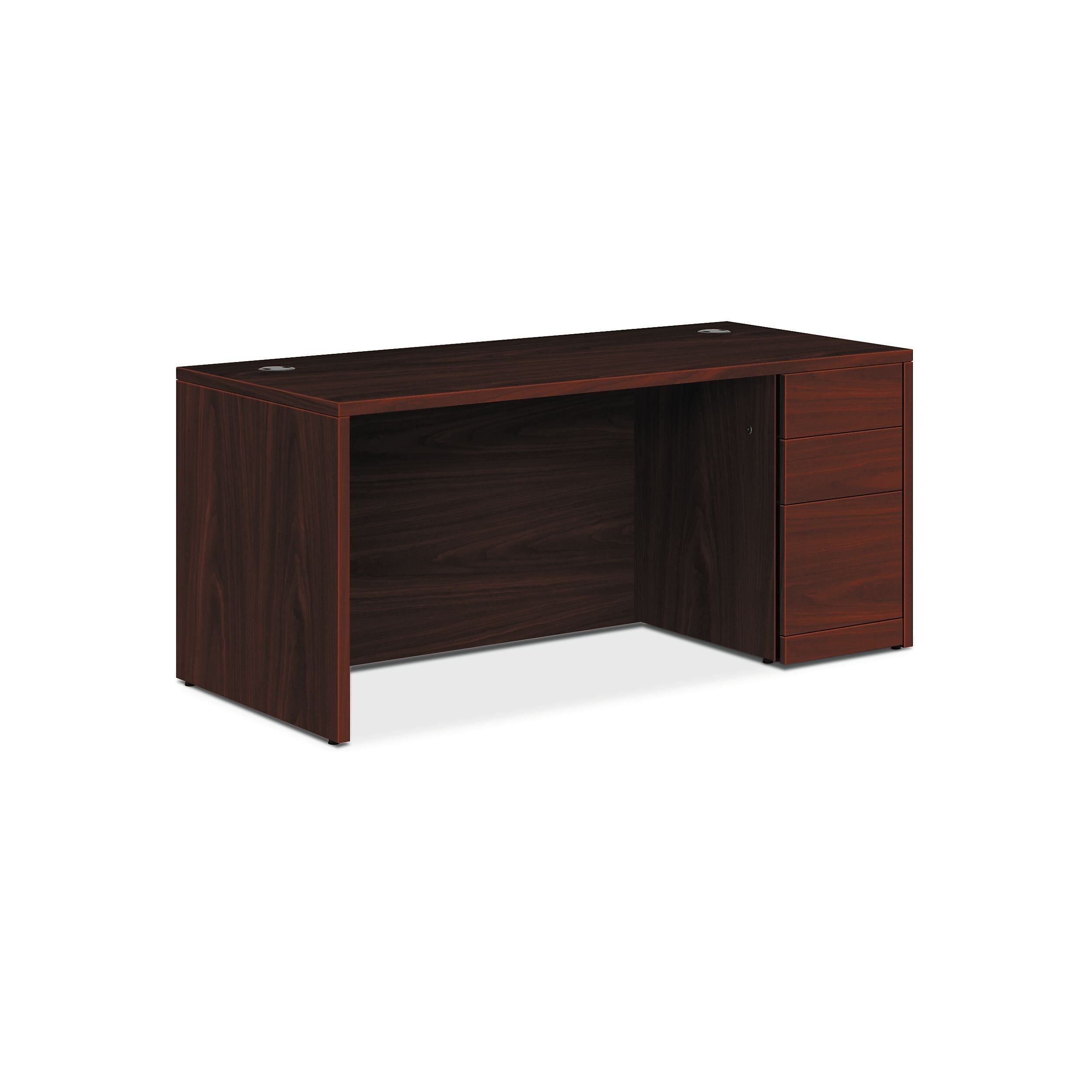HON 10500 Series 66"W Right Pedestal Desk, Mahogany (HON105897RNN)