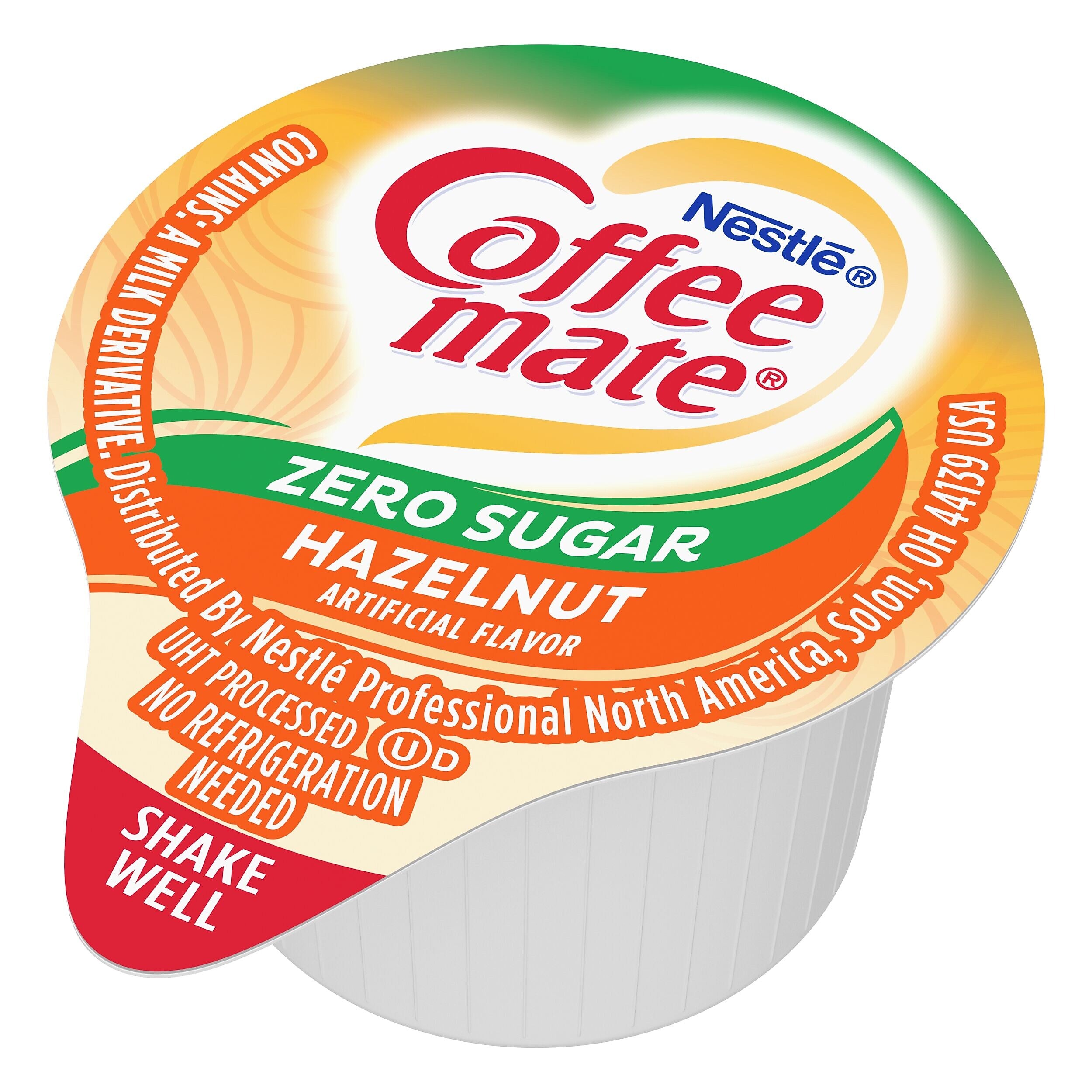 Coffee mate Zero Sugar Hazelnut Liquid Creamer, .375oz., 50/Box (NES98468)