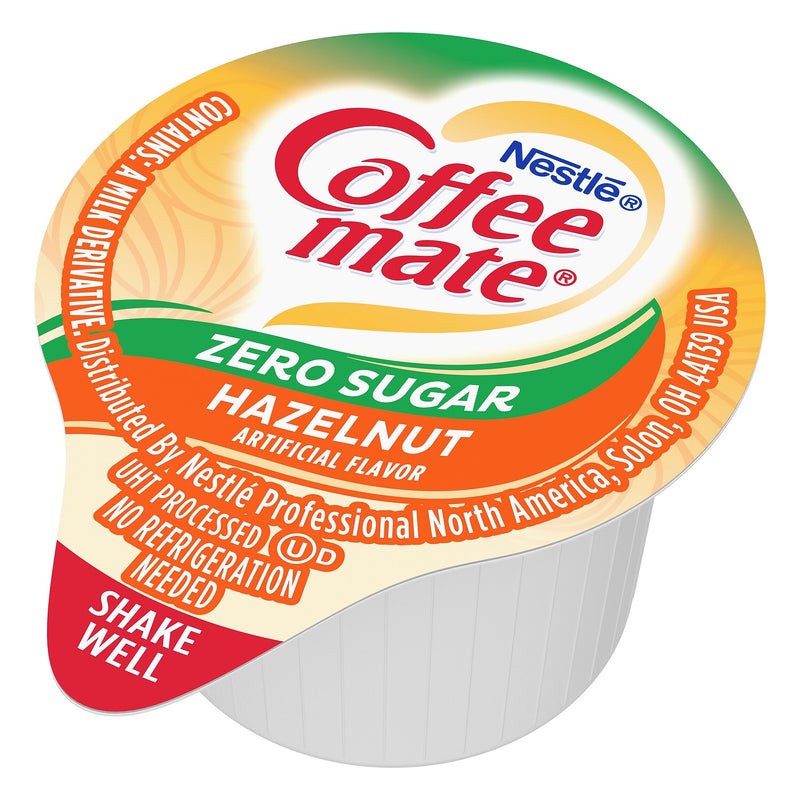 Coffee mate Zero Sugar Hazelnut Liquid Creamer, .375oz., 50/Box (NES98468)