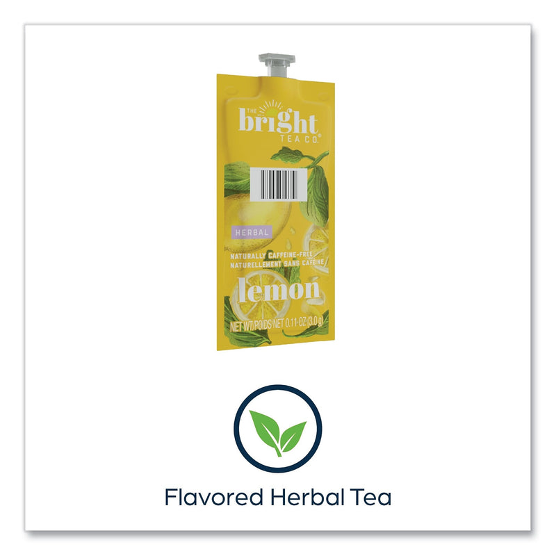 FLAVIA The Bright Tea Co. Lemon Herbal Tea Freshpack, Lemon, 0.11 oz Pouch, 100/Carton