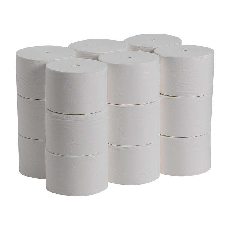 Angel Soft Professional Series Compact Recycled Coreless Toilet Paper, 2-Ply, White, 1125 Sheets/Roll, 18 Rolls/Carton (19372)