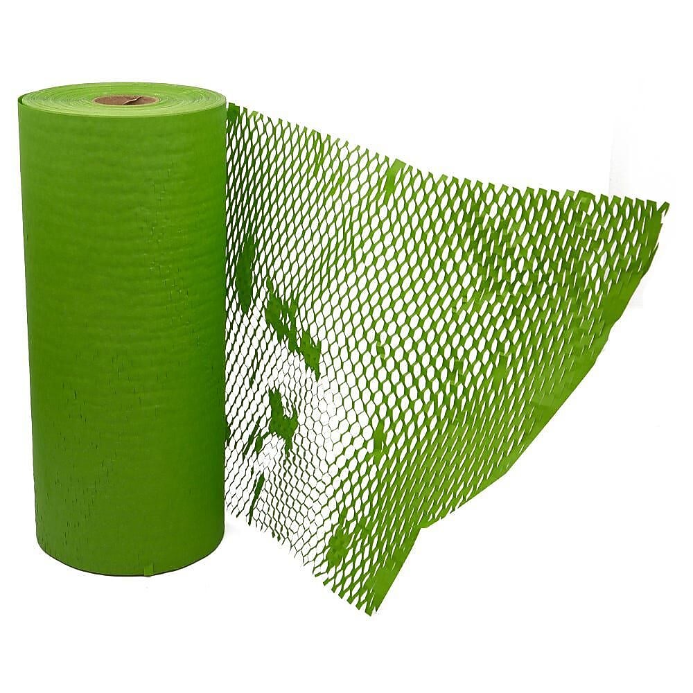 JAM PAPER Honeycomb Paper Roll, Emerald Green, 3" x 328' (PP10001GR)
