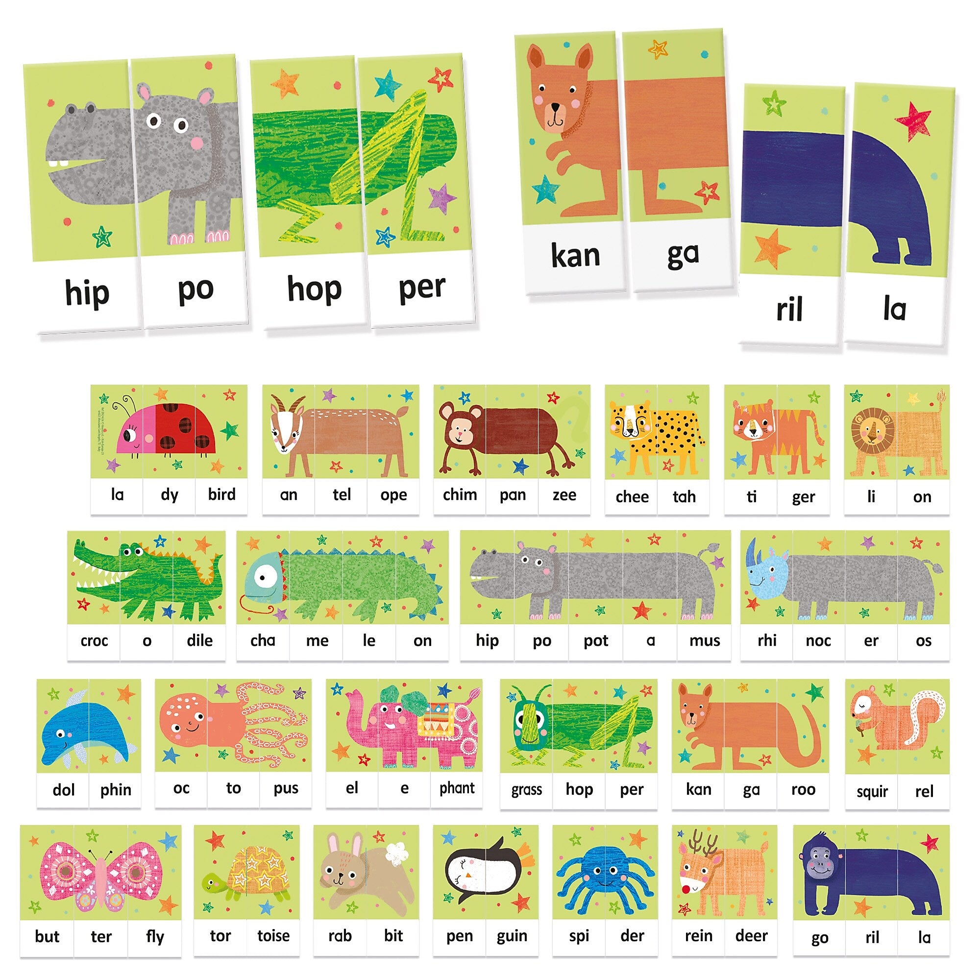Headu Syllables Factory, Assorted Colors, 63/Set (HDUEN24636)