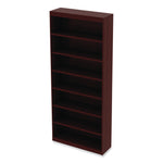 Alera® Alera Valencia Series Square Corner Bookcase, Seven-Shelf, 35.63w x 11.81d x 83.86h, Mahogany