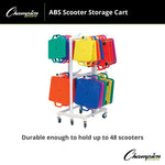 Champion Sports Durable ABS Scooter Storage Cart