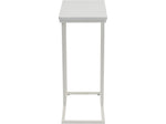 Household Essentials Jamestown 10.25"W x 17.75"D Laminate End Table, Scandinavian White/White (8100-1)