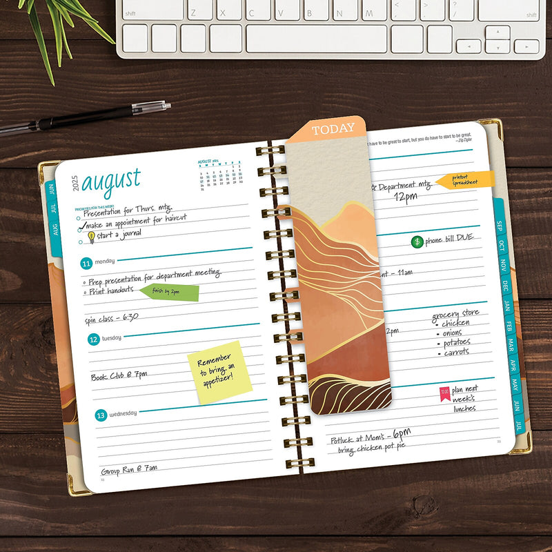 2025-2026 Global Printed Products Golden Desert 5.5" x 8" Academic Weekly & Monthly Planner, Paper Cover