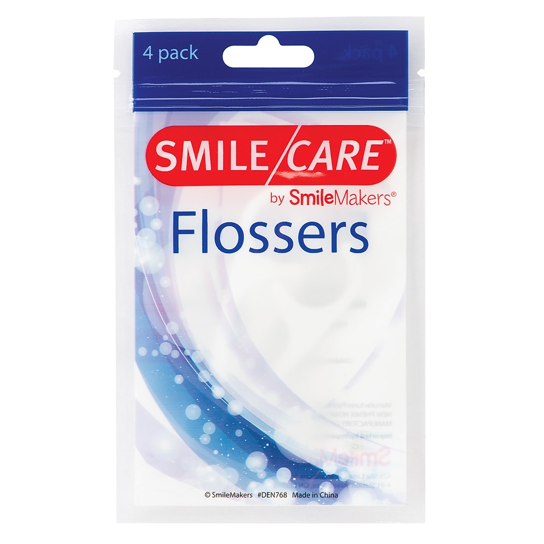 SmileMakers SmileCare Dental Flosser with Pick, 4/Pack, 144 Pack/Carton (DEN768)