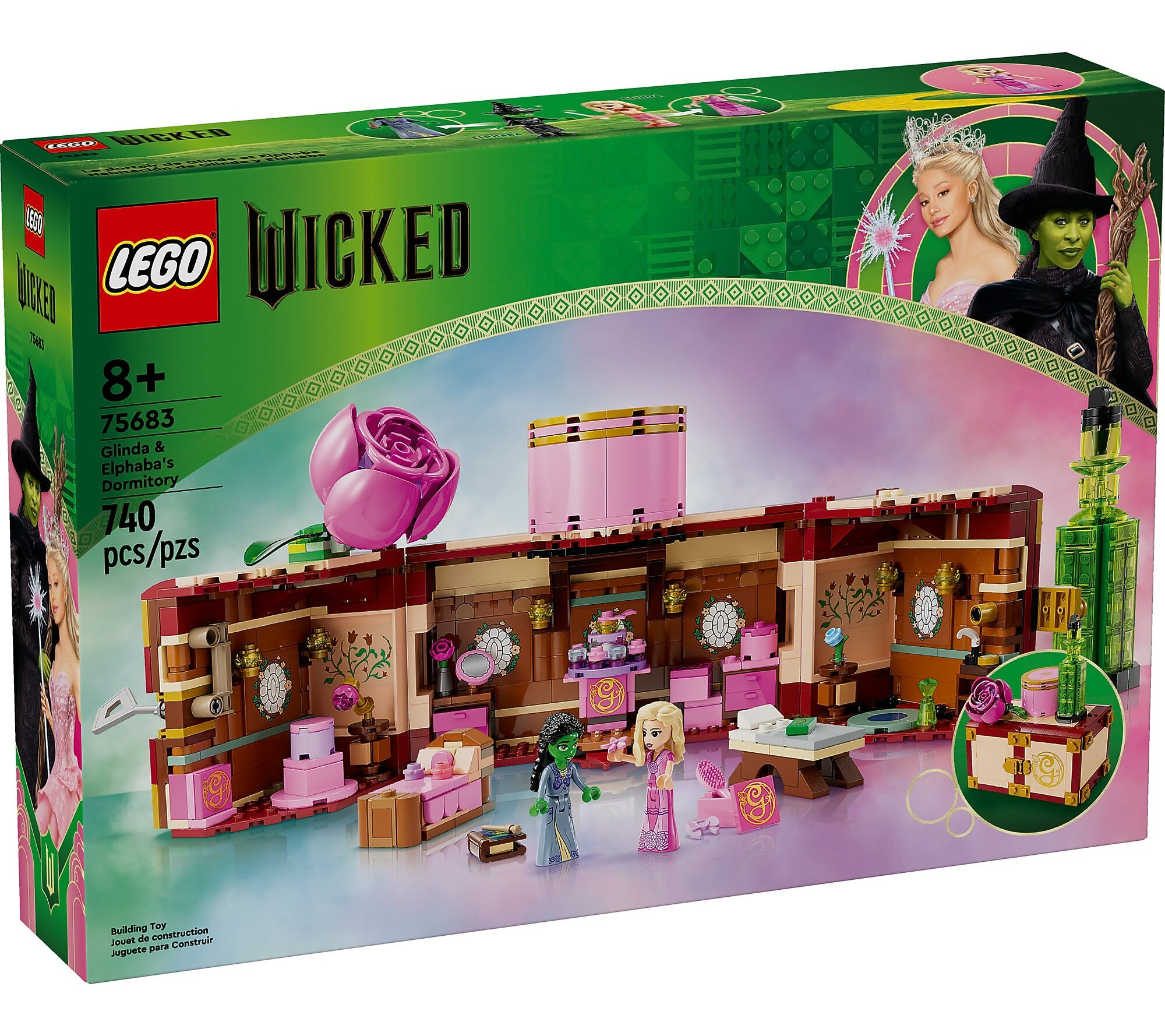 LEGO Wicked Glinda & Elphabas Dormitory, 740 Pieces (75683)