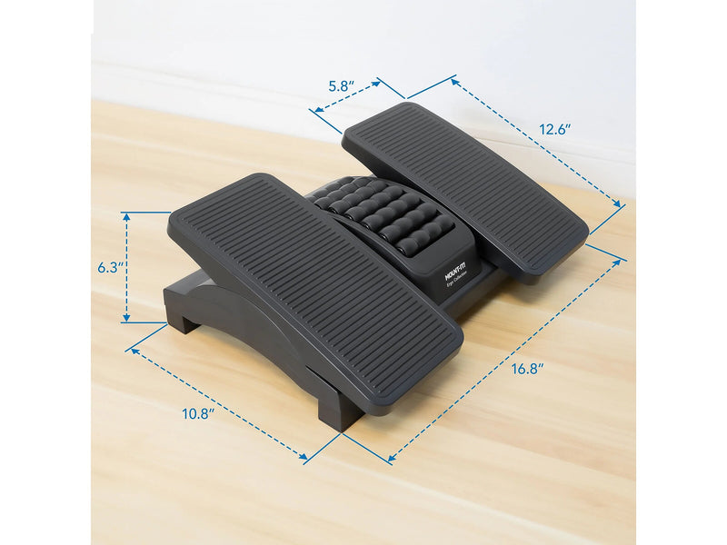Mount-It! Dual Pedal Ergonomic Footrest, Black (MI-7811)