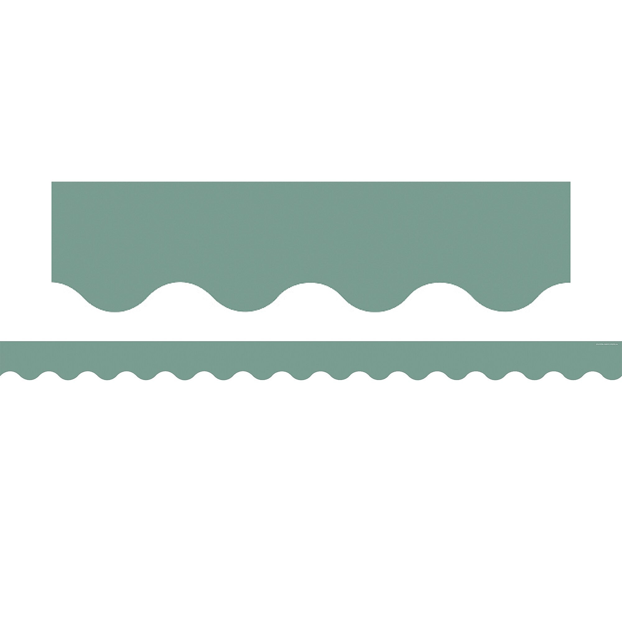 Teacher Created Resources Border Trim, 2.19" x 2.92', Retreat Green Scalloped, 12/Pack, 6 Packs/Bundle (TCR9244-6)