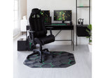 Anji Mountain Rug'd Kaleidoscope Carpet & Hard Floor Chair Mat, 36" x 48", Gray/Green (AMB9110)