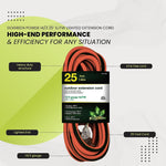 GoGreen Power 25' Indoor/Outdoor Extension Cord, 14 AWG, Orange (GG-13825)