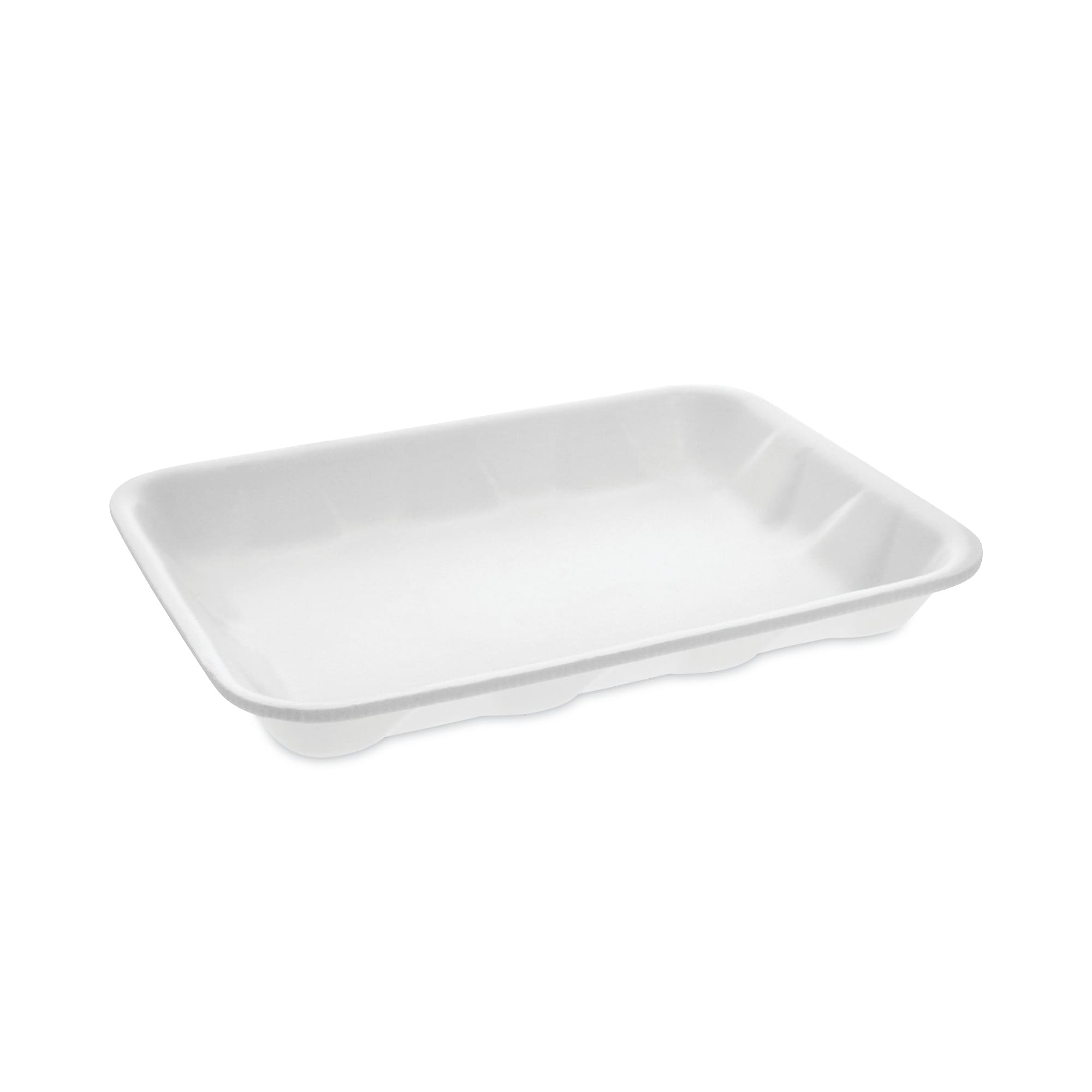 Pactiv Evergreen Meat Tray, #4D, 9.5 x 7 x 1.25, White, Foam, 500/CartonItem (PCT0TF104D10000)