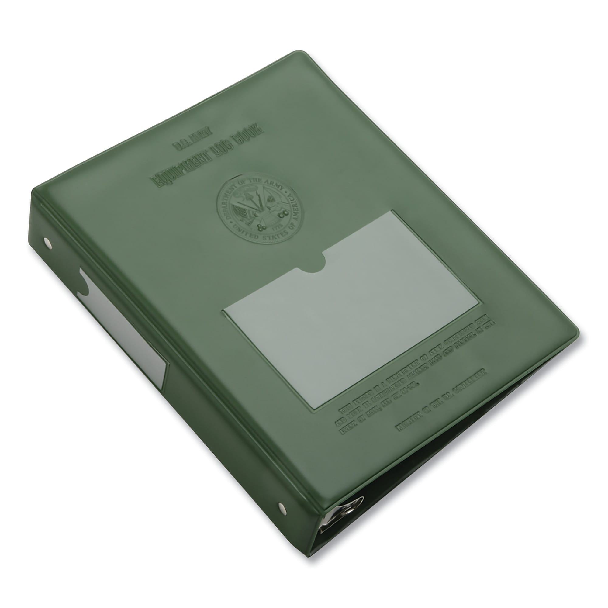AbilityOne US Army 1.5" 3-Ring Non-View Binder, Green (NSN8893494)