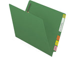 Medical Arts Press Reinforced End Tab File Folder, Straight Cut, Letter-Size, Green, 50/Box (S-01602-GRN)