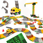 JITTERYGIT Construction Race Track Site Toy Set, 182 Pieces/Pack (CONSTRUKTOR-TRACK-GID -YELLOW)