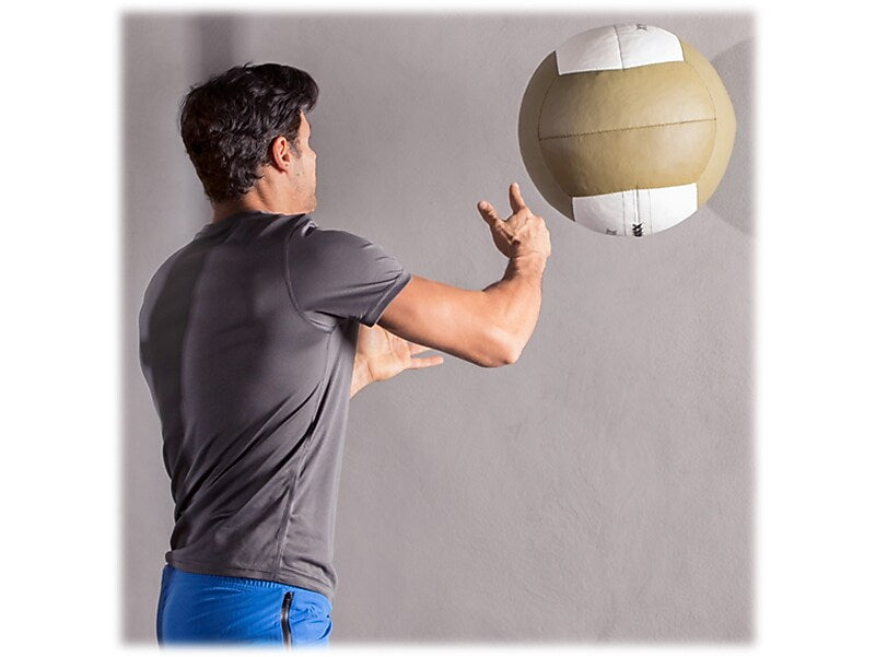 Champion Sports RHINO Promax Medicine Ball, Brown/White, 20 Lbs. (RPX20)
