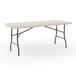 Staples 6' x 30" Heavy Duty Plastic Folding Table, White Granite (79223/54272)
