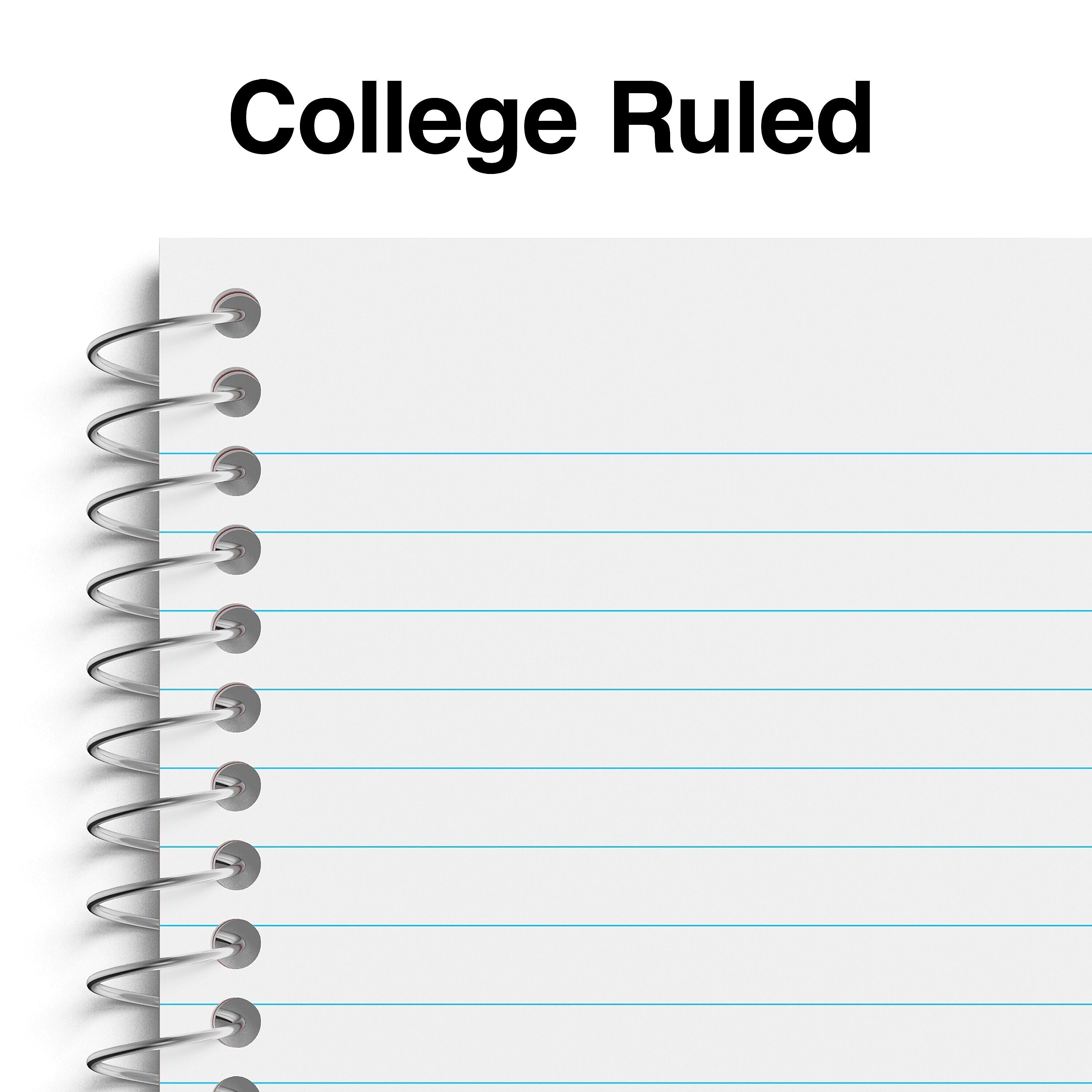 Staples Memo Pad, 4" x 6", College Ruled, Assorted Colors, 50 Sheets/Pad, 5 Pads/Pack (ST11495N)