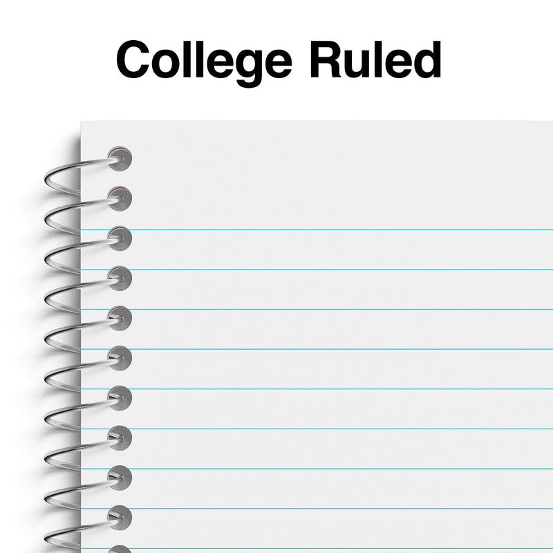 Staples Memo Pad, 4" x 6", College Ruled, Assorted Colors, 50 Sheets/Pad, 5 Pads/Pack (ST11495N)