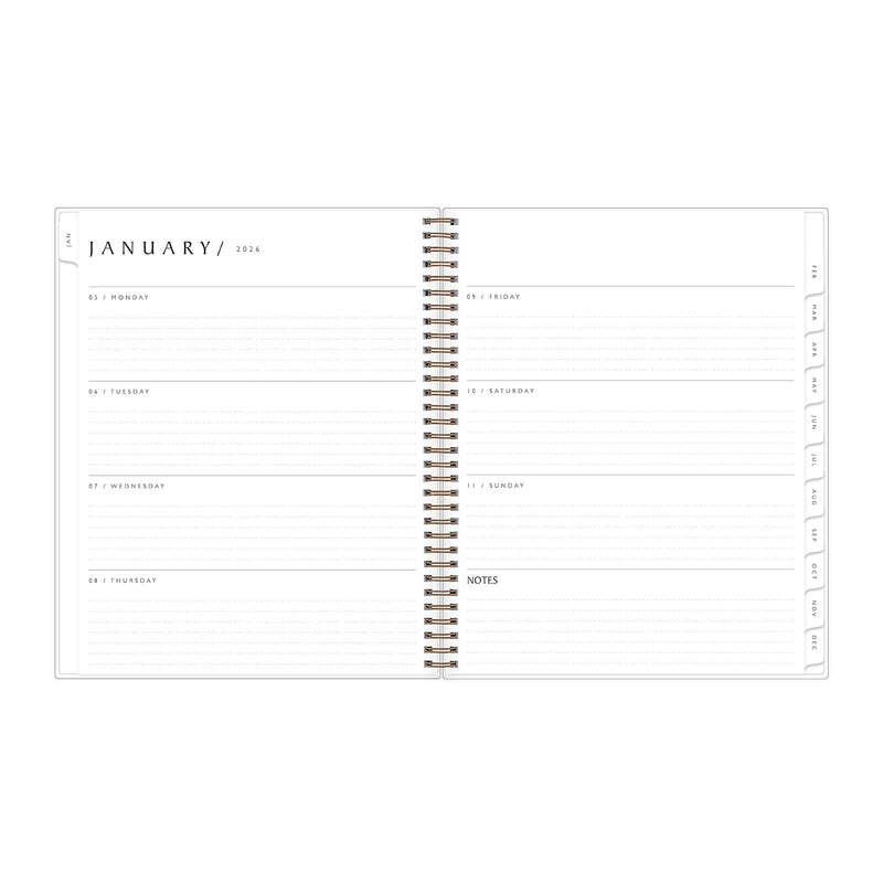 2026 Blue Sky Green Earth Freya Lilac 8.5" x 11" Calendar Year Weekly & Monthly Planner, Plastic Cover (153757)