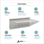AdirOffice Steel Hanging Wall File, For Blueprint & Large-Format Files, Gray (617-KIT1)