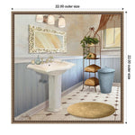 Amanti Art Sundance Bath II by Elizabeth Medley Framed Canvas Wall Art Print, 22" x 22" (A42678299390)