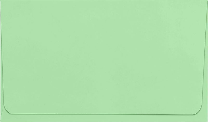 JAM Paper Booklet Envelope 3 1/2" x 6", Pastel Green, 50/Pack (R255-50)