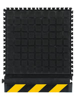 M + A Matting Hog Heaven 18" Modular Tile Anti-Fatigue Mat, 1.5' x 1.82', Yellow Side (447104100)