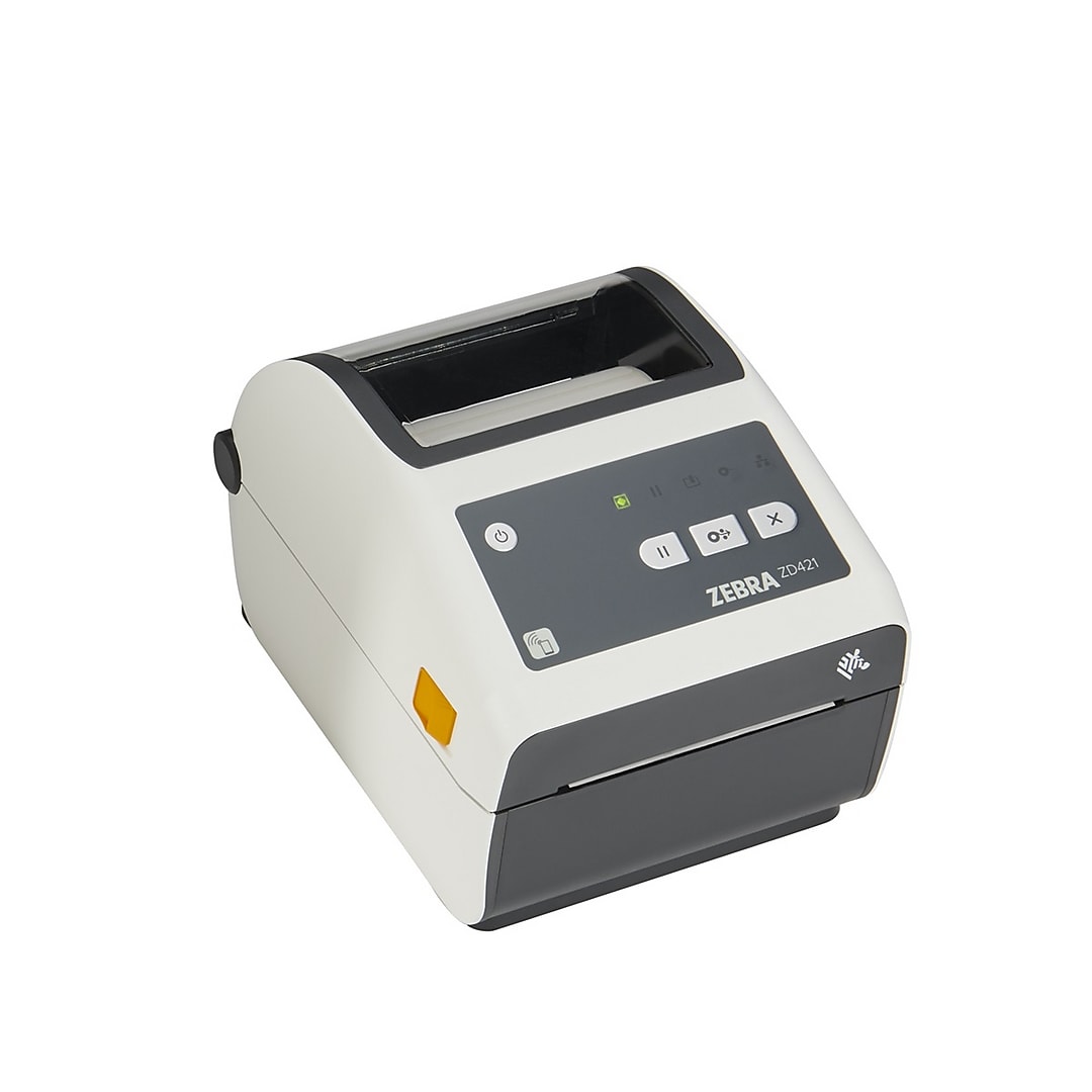 Zebra ZD421-HC Desktop Direct Thermal Printer, White