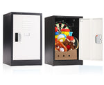 AdirOffice 24"H Single Tier Black/White Storage Locker (ADI629-02-B-W-DL)