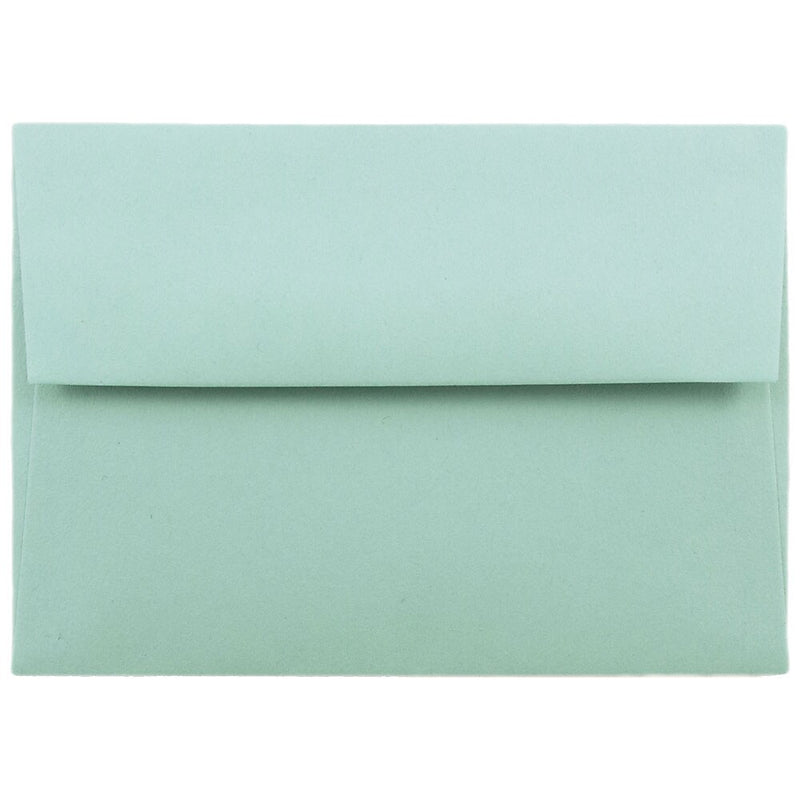 JAM Paper A2 Invitation Envelope 4 3/8" x 5 3/4", Aqua Blue, 100/Pack (1523981d)