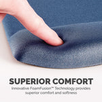 Fellowes PlushTouch Foam Non-Skid Mouse Pad/Wrist Rest Combo, Blue (9287301)