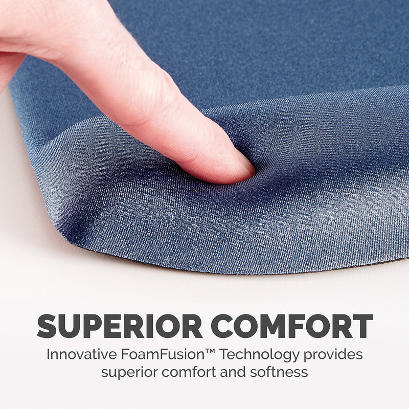 Fellowes PlushTouch Foam Non-Skid Mouse Pad/Wrist Rest Combo, Blue (9287301)