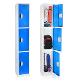 AdirOffice 72"H 3-Tier Blue Storage Locker (ADI629-203-BLU-DL)