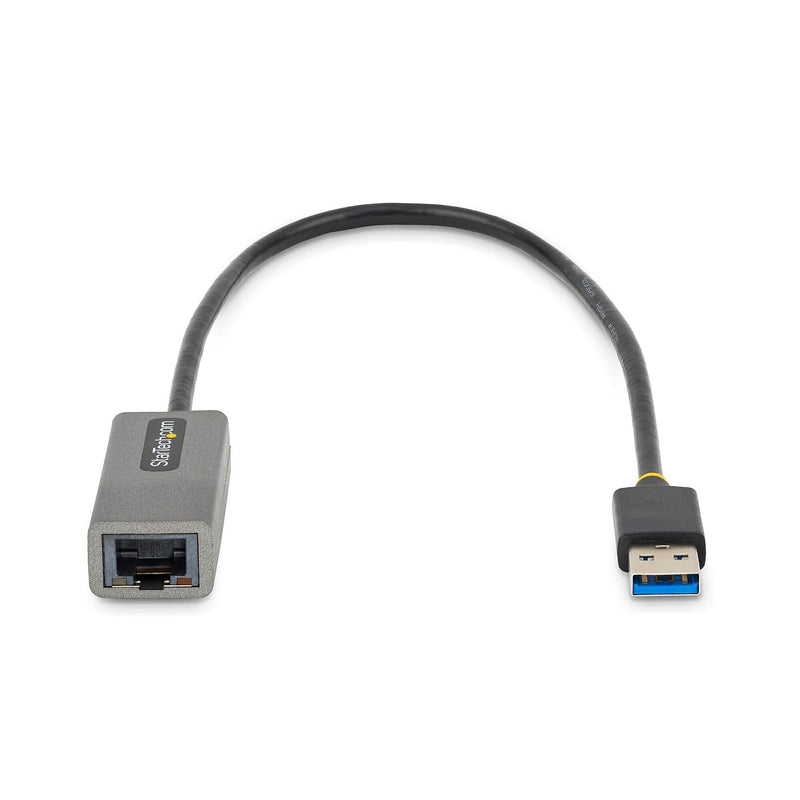 StarTech USB to Ethernet Adptr, USB 3.0 to 10/100/1000 Gigabit Ethernet LAN Adapter, 1ft/30cm Attached Cable, USB to RJ45 Adptr