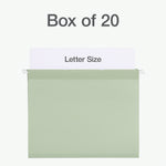 Pendaflex Reinforced Hanging File Folder, 3-Tab, Letter, Sage green, 20/Box (1009463)