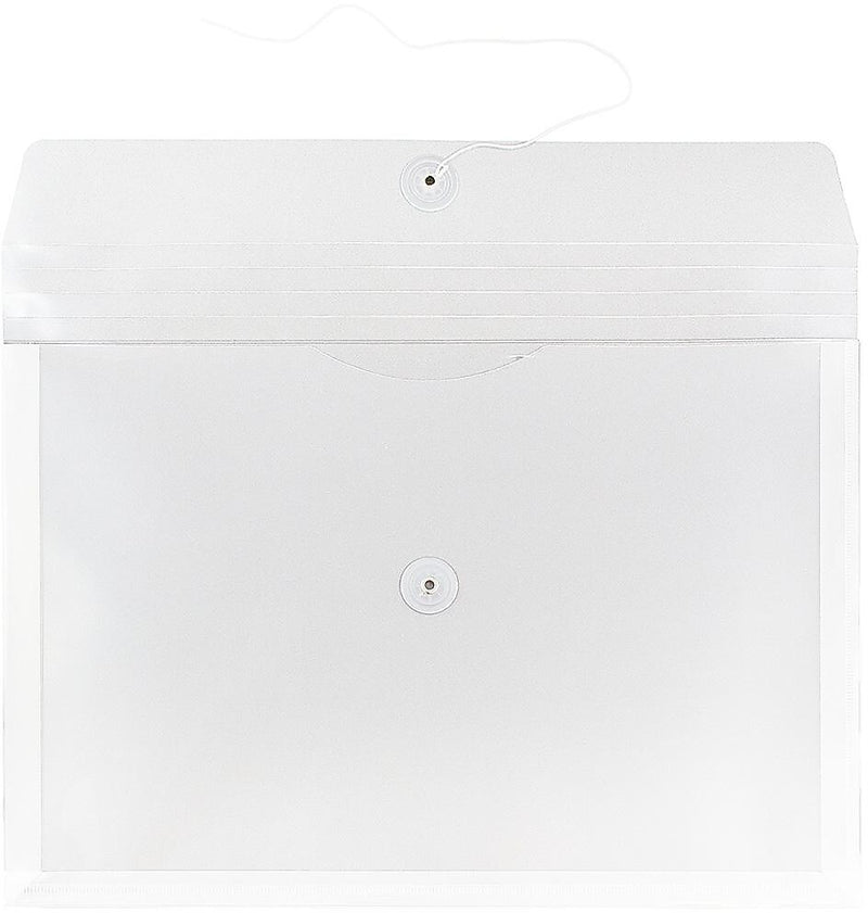 JAM Paper Premium Plastic Document File, Legal, Clear, 3/Pack (219B1CLX3)