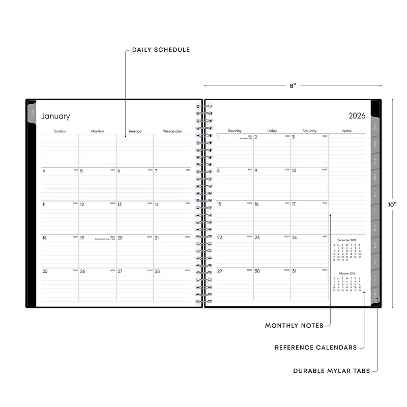 Planning Calendar BS Enterprise PP 8x10 RY26 Monthly Safety Wirebound -