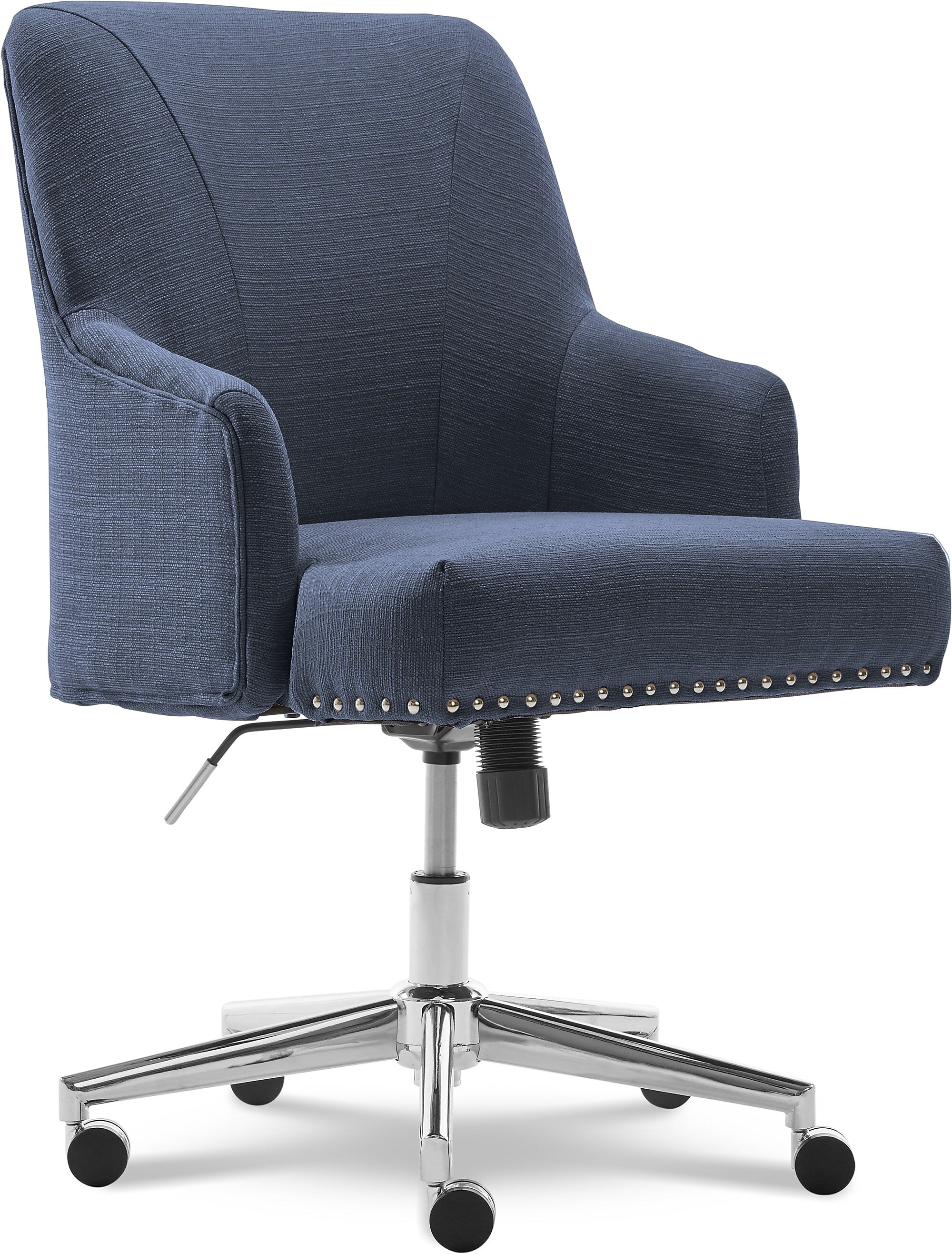 Serta Style Leighton Fabric Swivel Computer and Desk Chair, Blue (47925A)