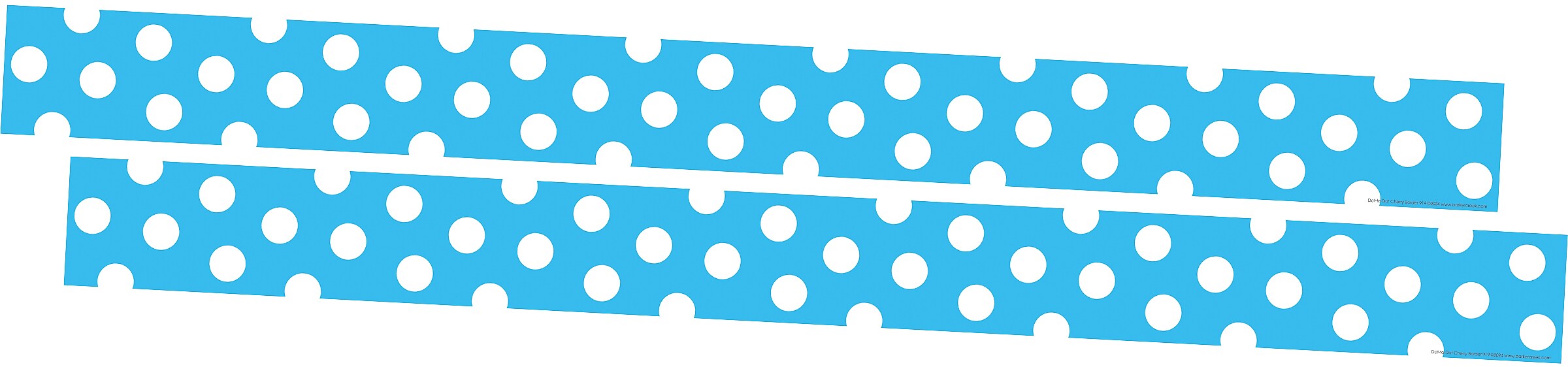 Barker Creek Double-Sided Border, 35" x 3", Dot to Dot Pool Blue, 24/Pack (4435)