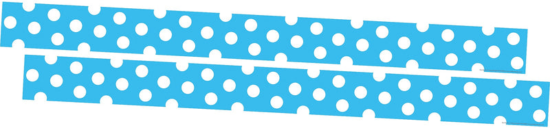 Barker Creek Double-Sided Border, 35" x 3", Dot to Dot Pool Blue, 24/Pack (4435)